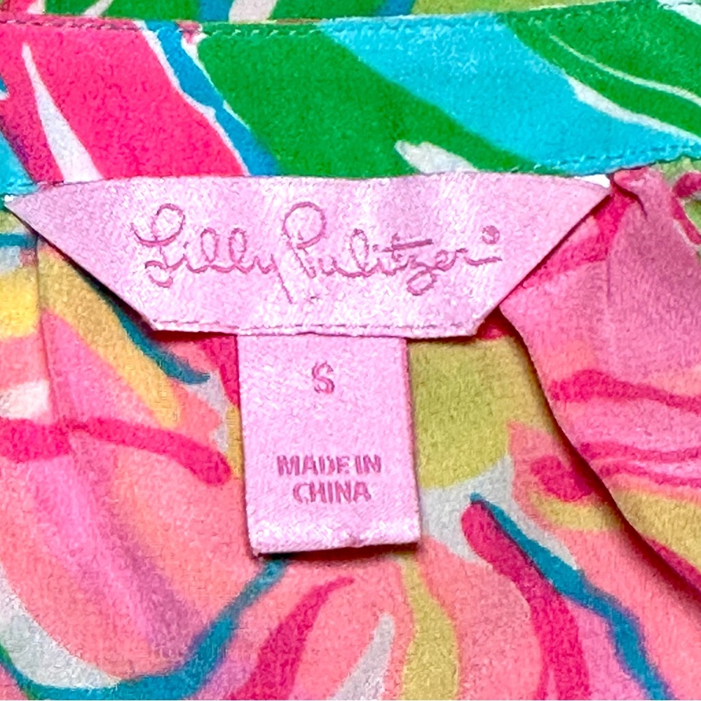 Lilly Pulitzer Women’s Silk Blouse. Size S - Picture 5 of 9